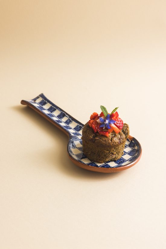 Recette muffins noix de cajou, fraises et matcha