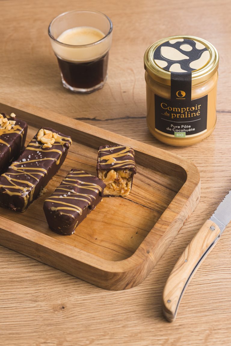 Barre chocolatée cacahuète bio datte