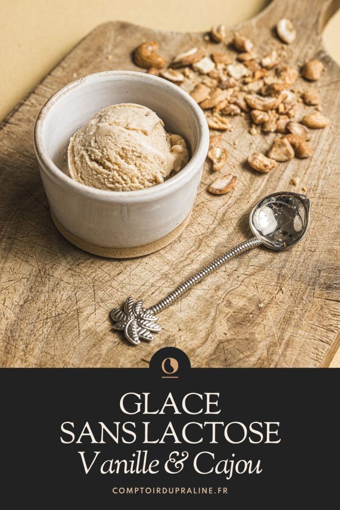 Recette glace sans lactose cajou vanille