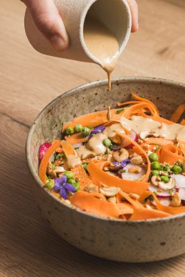 Salade de carottes sauce noix de cajou